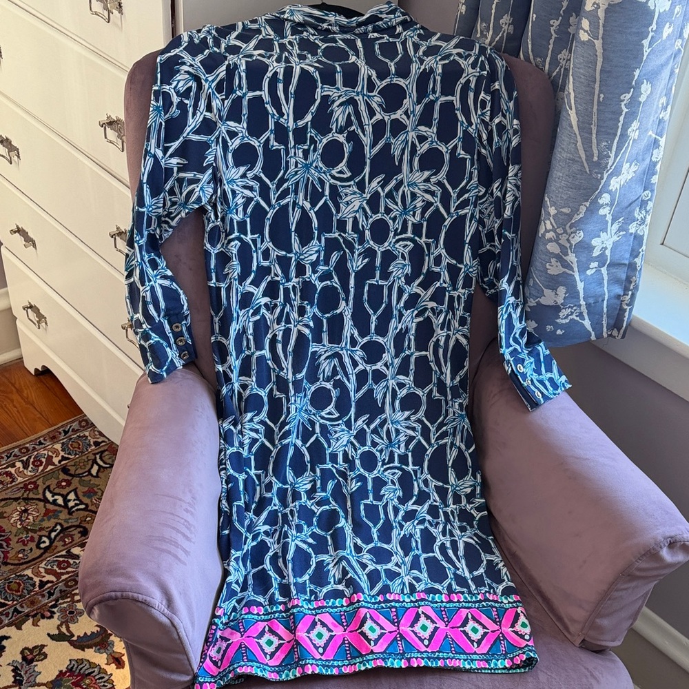 Lilly Pulitzer Blue and White Dress - Picture 3 of 7